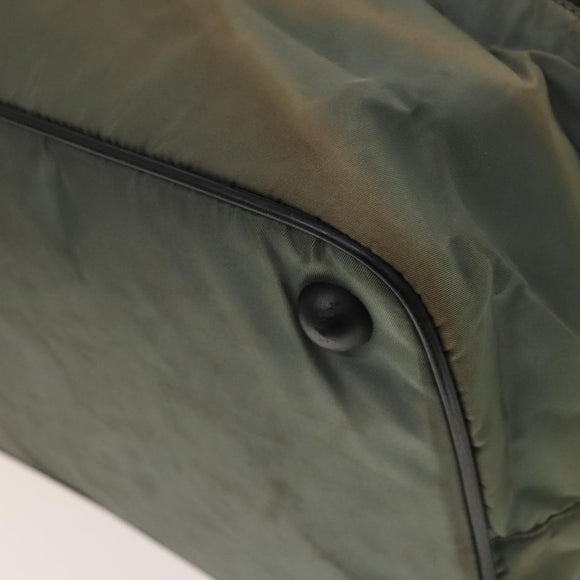 PRADA Sports Boston Bag Nylon Gray Silver Auth bs27925