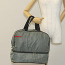 PRADA Sports Boston Bag Nylon Gray Silver Auth bs27925-23