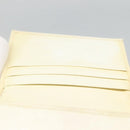 CHANEL Bifold Wallet Leather White Gold CC Auth bs27934-19