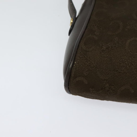 CELINE C Sulky Shoulder Bag Canvas Brown Gold Auth bs27936