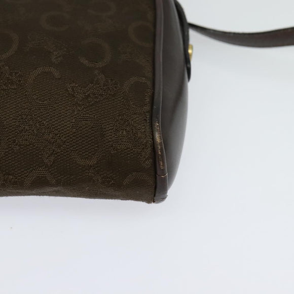 CELINE C Sulky Shoulder Bag Canvas Brown Gold Auth bs27936