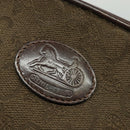 CELINE C Sulky Shoulder Bag Canvas Brown Gold Auth bs27936-17