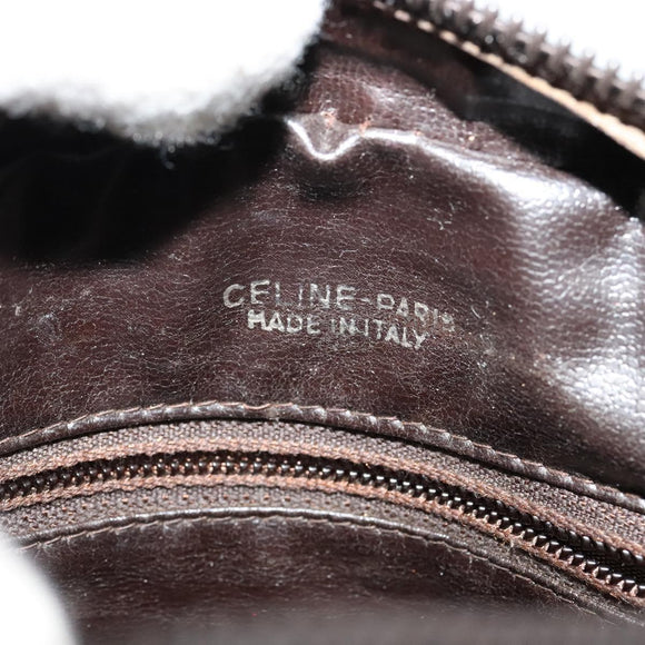 CELINE C Sulky Shoulder Bag Canvas Brown Gold Auth bs27936