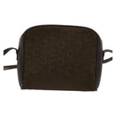 CELINE C Sulky Shoulder Bag Canvas Brown Gold Auth bs27936-2