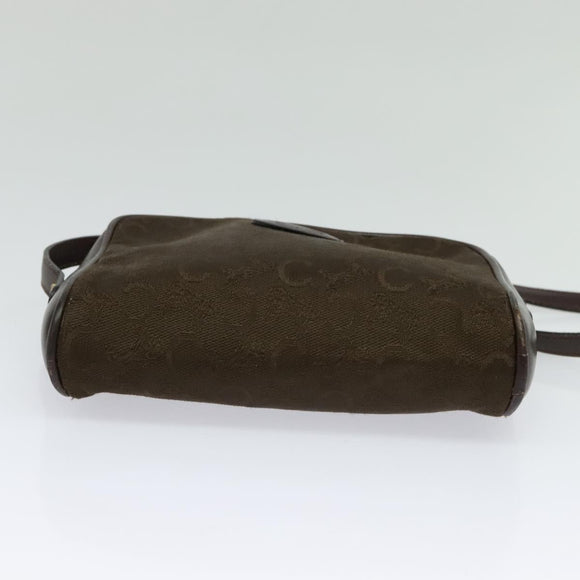 CELINE C Sulky Shoulder Bag Canvas Brown Gold Auth bs27936