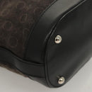 CELINE C Macadam Canvas Hand Bag Black Silver Auth bs27937-9
