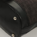 CELINE C Macadam Canvas Hand Bag Black Silver Auth bs27937-14