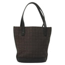 CELINE C Macadam Canvas Hand Bag Black Silver Auth bs27937-13