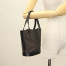 CELINE C Macadam Canvas Hand Bag Black Silver Auth bs27937-20