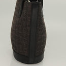 CELINE C Macadam Canvas Hand Bag Black Silver Auth bs27937-3