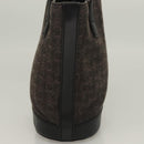 CELINE C Macadam Canvas Hand Bag Black Silver Auth bs27937-4