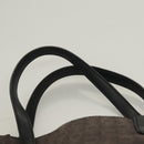 CELINE C Macadam Canvas Hand Bag Black Silver Auth bs27937-8