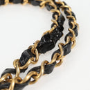 CHANEL Matelasse 30 Chain Shoulder Bag Enamel Black Gold CC Auth bs27942-10