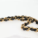 CHANEL Matelasse 30 Chain Shoulder Bag Enamel Black Gold CC Auth bs27942-15