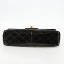 CHANEL Matelasse 30 Chain Shoulder Bag Enamel Black Gold CC Auth bs27942-7