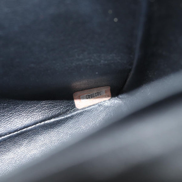 CHANEL Matelasse 30 Chain Shoulder Bag Enamel Black Gold CC Auth bs27942