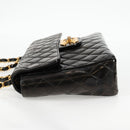 CHANEL Matelasse 30 Chain Shoulder Bag Enamel Black Gold CC Auth bs27942-5