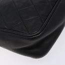 CHANEL Matelasse Chain Shoulder Bag Lamb Skin Black Gold CC Auth bs27944-16
