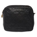 CHANEL Matelasse Chain Shoulder Bag Lamb Skin Black Gold CC Auth bs27944-13