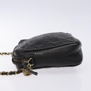 CHANEL Matelasse Chain Shoulder Bag Lamb Skin Black Gold CC Auth bs27944-4