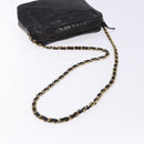 CHANEL Matelasse Chain Shoulder Bag Lamb Skin Black Gold CC Auth bs27944-7
