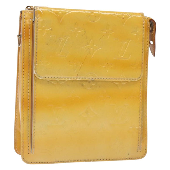 LOUIS VUITTON Monogram Vernis Motto Accessory Pouch Gris M91030 LV Auth bs27961