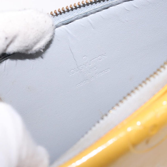 LOUIS VUITTON Monogram Vernis Motto Accessory Pouch Gris M91030 LV Auth bs27961