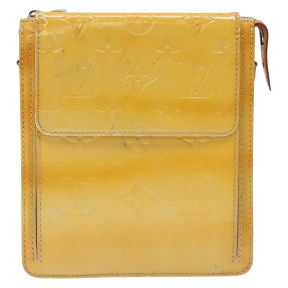 LOUIS VUITTON Monogram Vernis Motto Accessory Pouch Gris M91030 LV Auth bs27961