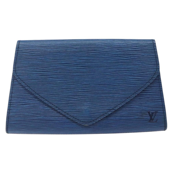 LOUIS VUITTON Epi Art Deco Clutch Bag Blue M52635 LV Auth bs27963