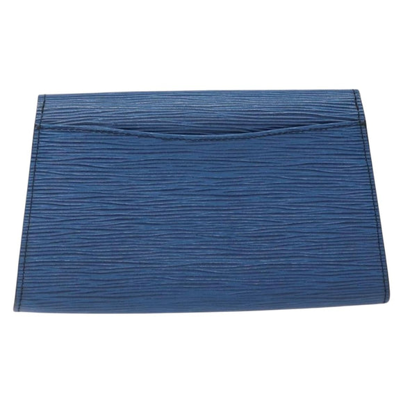 LOUIS VUITTON Epi Art Deco Clutch Bag Blue M52635 LV Auth bs27963
