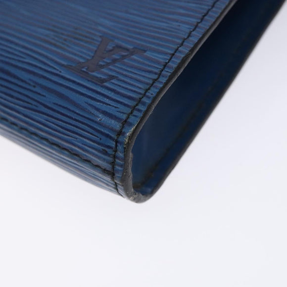 LOUIS VUITTON Epi Art Deco Clutch Bag Blue M52635 LV Auth bs27963
