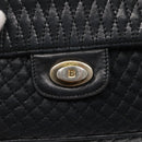 BALLY Chain Shoulder Bag Leather Black Gold Auth bs27966-10
