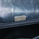 BALLY Chain Shoulder Bag Leather Black Gold Auth bs27966-11