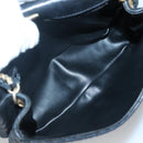 BALLY Chain Shoulder Bag Leather Black Gold Auth bs27966-12