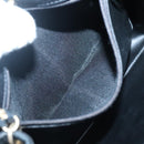 BALLY Chain Shoulder Bag Leather Black Gold Auth bs27966-19