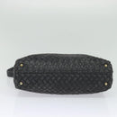 BALLY Hand Bag Leather 2way Gray Gold Auth bs27967-5