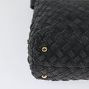 BALLY Hand Bag Leather 2way Gray Gold Auth bs27967-18