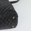 BALLY Hand Bag Leather 2way Gray Gold Auth bs27967-9