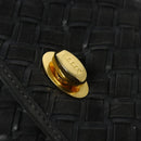 BALLY Hand Bag Leather 2way Gray Gold Auth bs27967-10