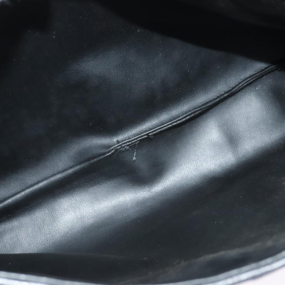 BALLY Hand Bag Leather 2way Gray Gold Auth bs27967