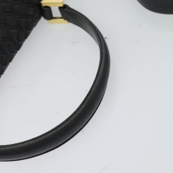 BALLY Hand Bag Leather 2way Gray Gold Auth bs27967