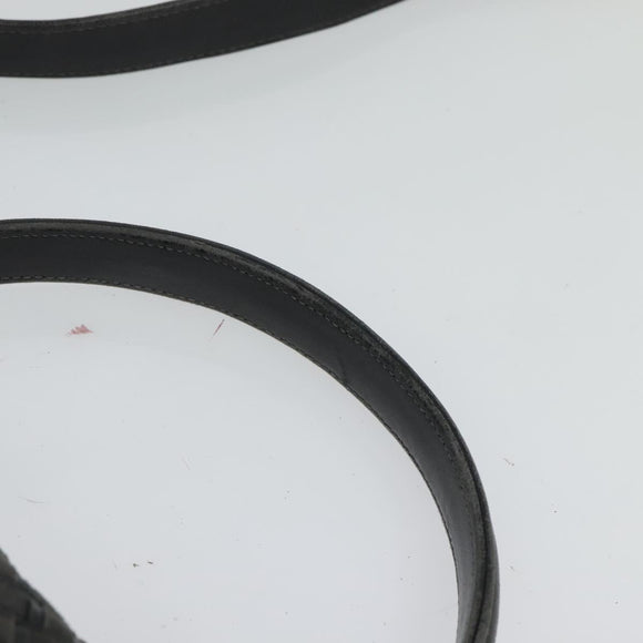 BALLY Hand Bag Leather 2way Gray Gold Auth bs27967