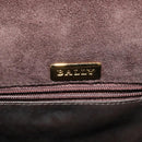 BALLY Hand Bag Suede 2way Brown Gold Auth bs27968-18