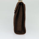 BALLY Hand Bag Suede 2way Brown Gold Auth bs27968-4