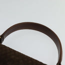 BALLY Hand Bag Suede 2way Brown Gold Auth bs27968-8