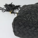 BALLY Hand Bag Leather 2way Gray Gold Auth bs27969-9