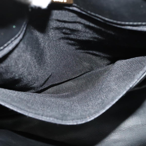 BALLY Hand Bag Leather 2way Gray Gold Auth bs27969