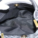 BALLY Hand Bag Leather 2way Gray Gold Auth bs27969-12