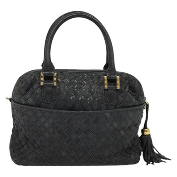 BALLY Hand Bag Leather 2way Gray Gold Auth bs27969 - 0