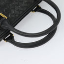 BALLY Hand Bag Leather 2way Gray Gold Auth bs27969-7